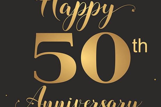 Happy 50th Anniversary sign